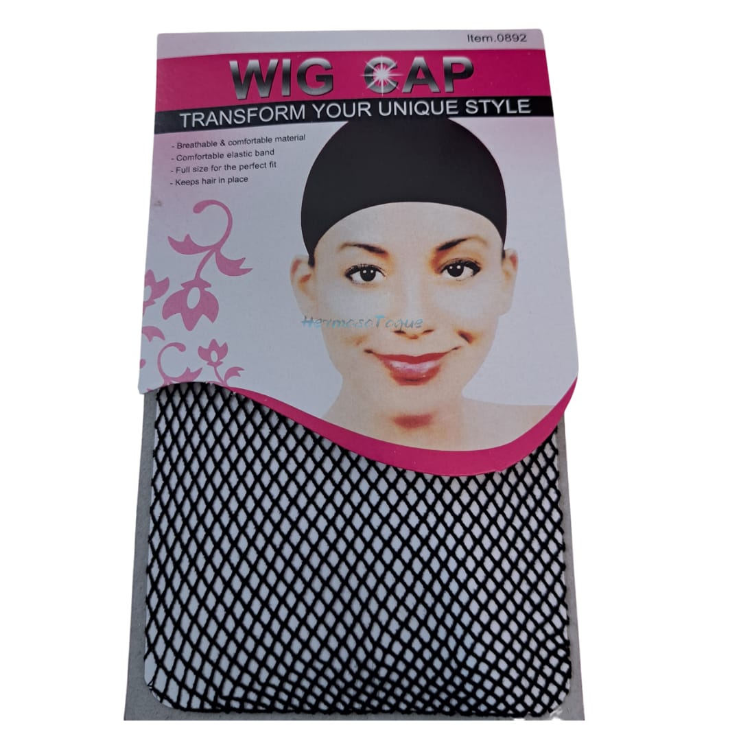 A27-Gorra red para peluca en negro