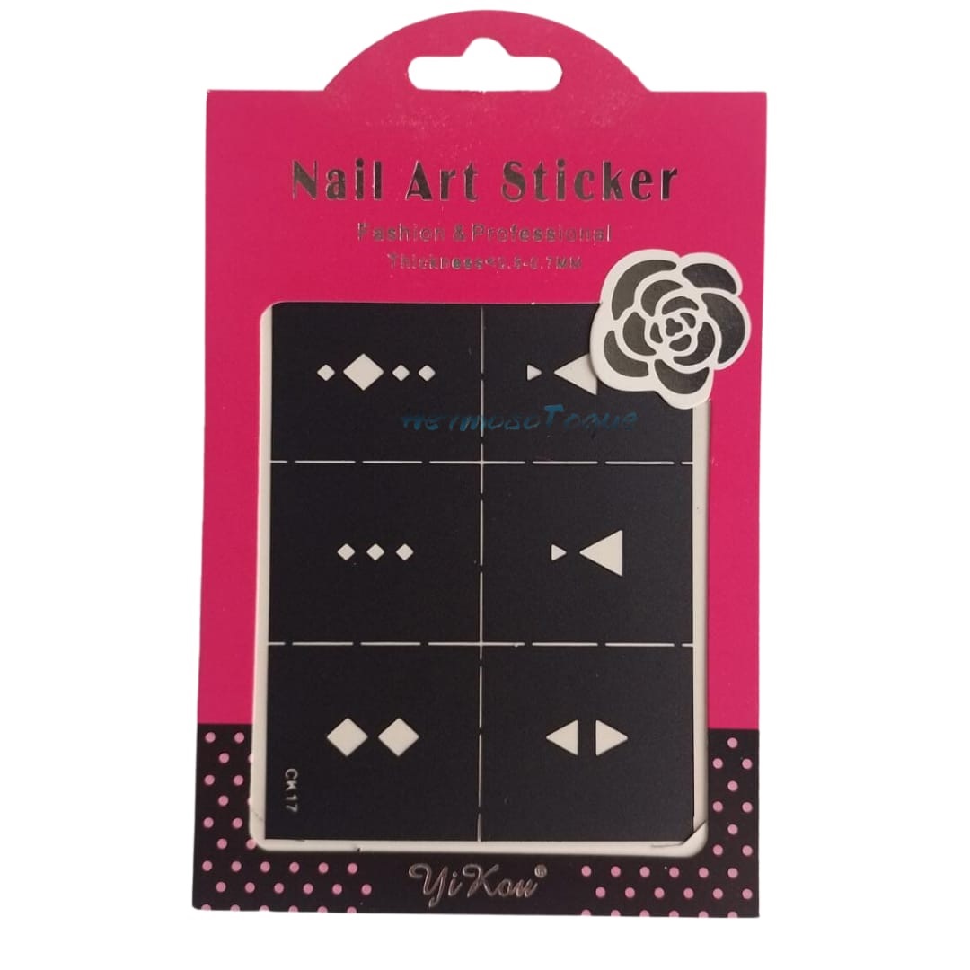 A109-Stencil para decorar uñas