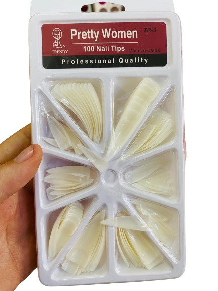 A64-Tips stiletto x100 unidades, naturales o transparentes - Imagen 2