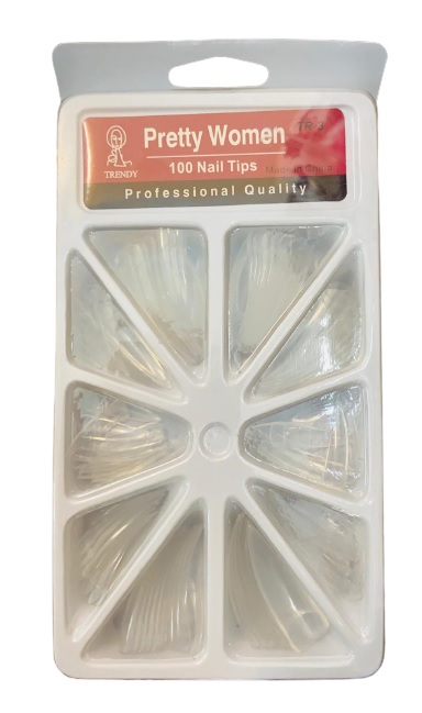 A64-Tips stiletto x100 unidades, naturales o transparentes - Imagen 3