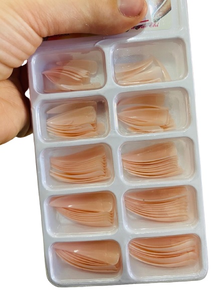 A64-Tips stiletto x100 unidades, naturales o transparentes - Imagen 4