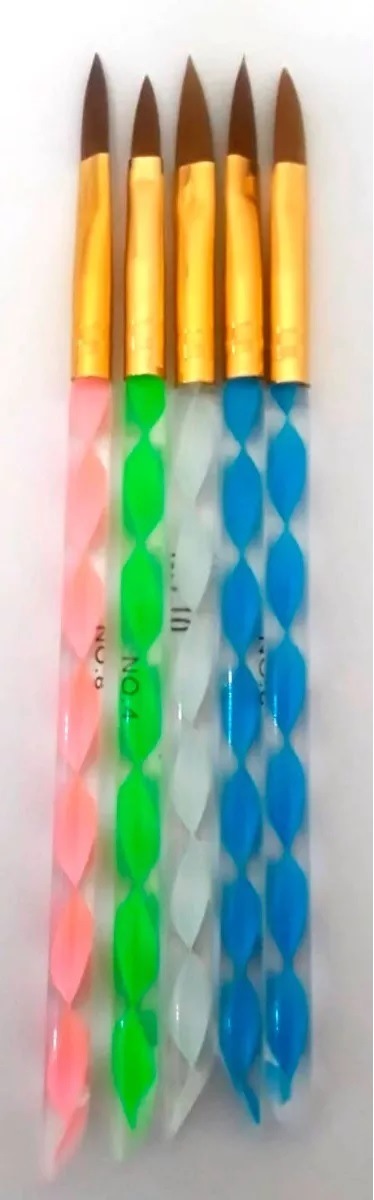 A4-Pincel De Acrílico x 5, Diferentes Tamaños - Imagen 2