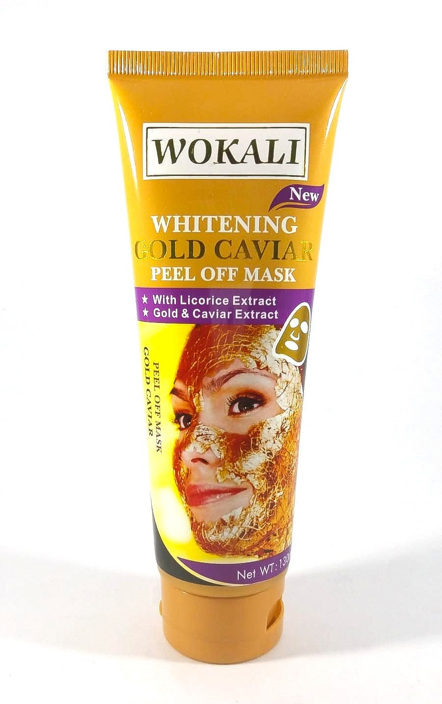 Mascarilla facial dorada - Imagen 3
