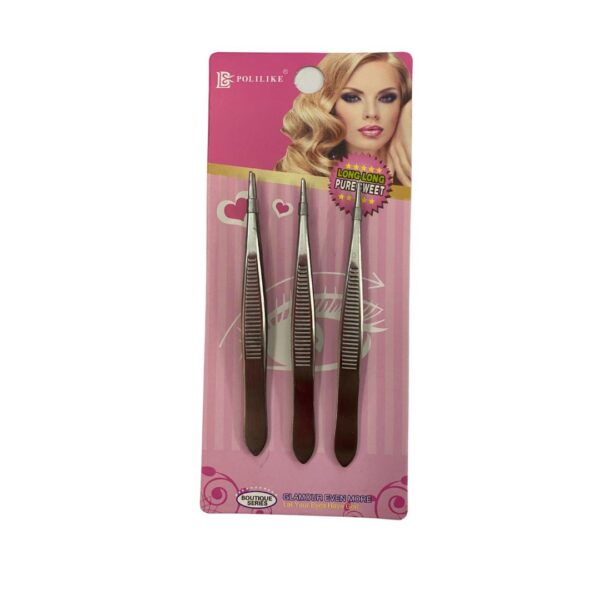 Pinza rectas para colocar pestañas x3