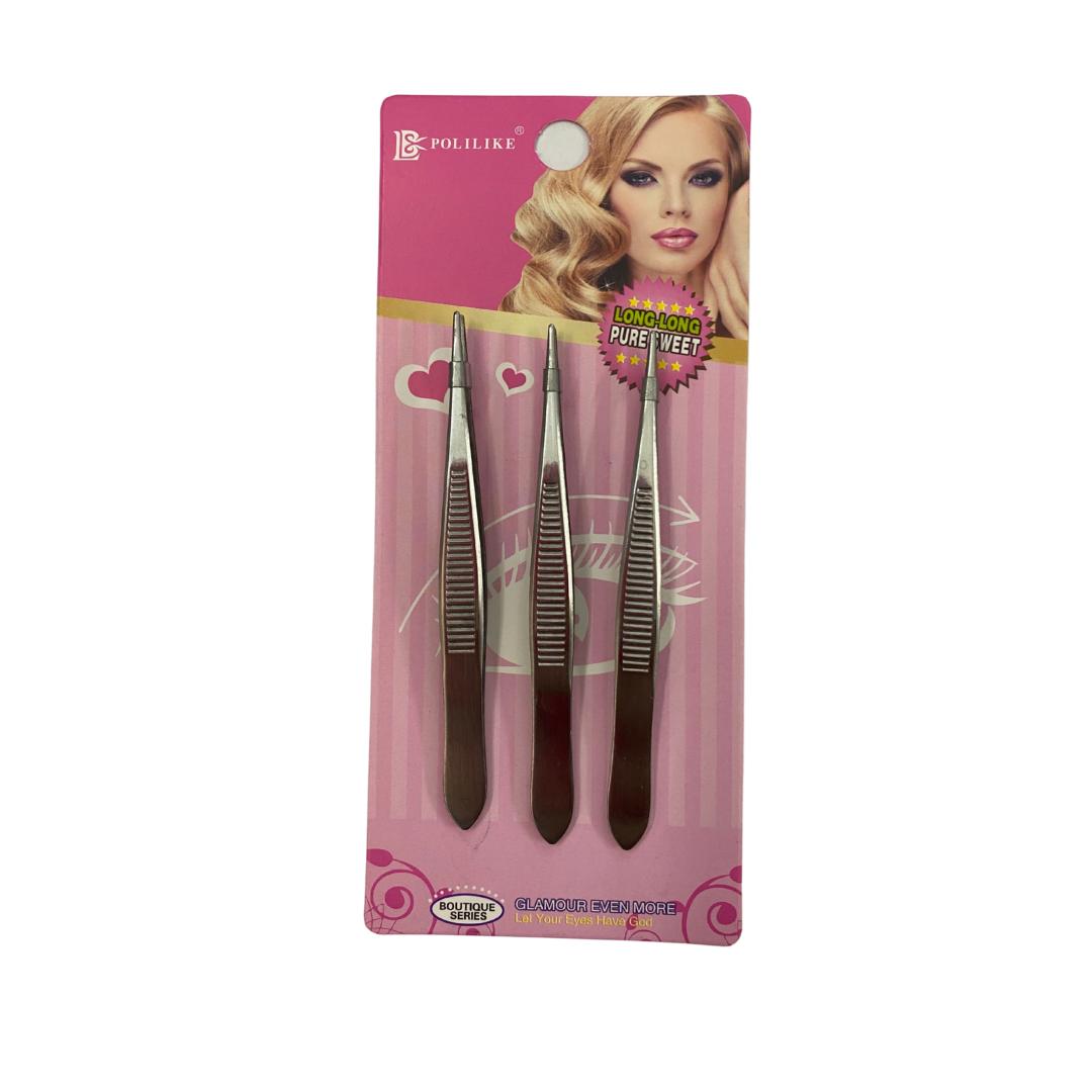 Pinza rectas para colocar pestañas x3