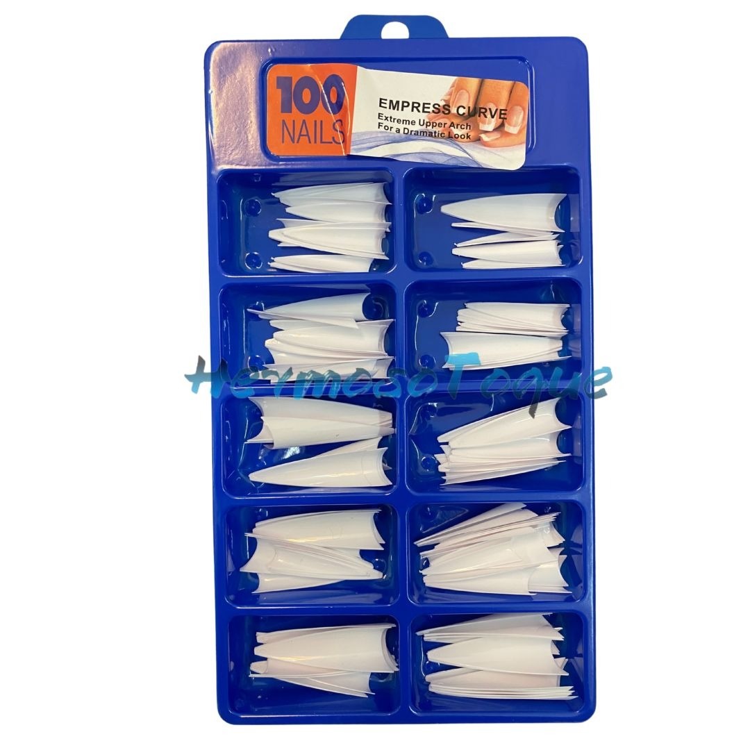 Tips stiletto blancos extra largos