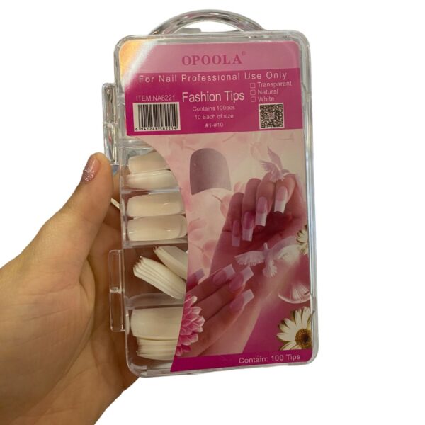 Uñas postizas blancas x100