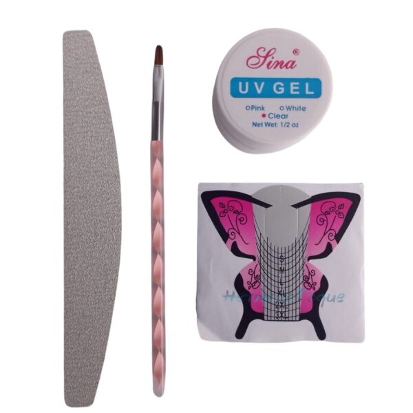 Kit Para Uñas En Gel Con Moldes Mariposa
