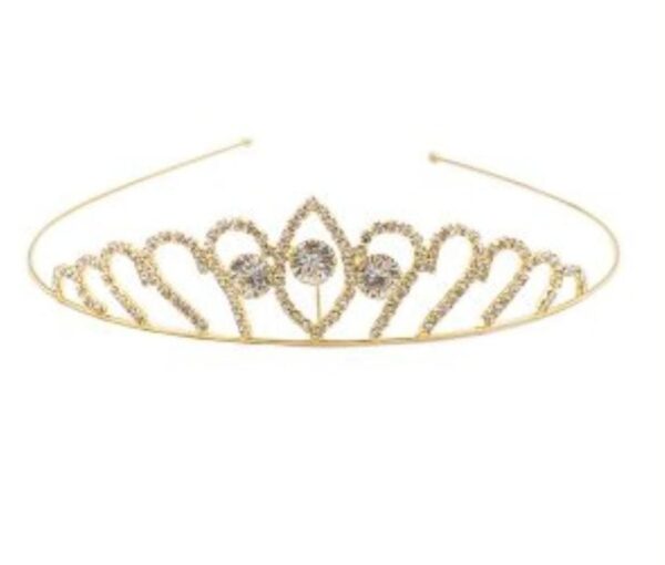 Tiara/Coronita Con Stras, Dorada