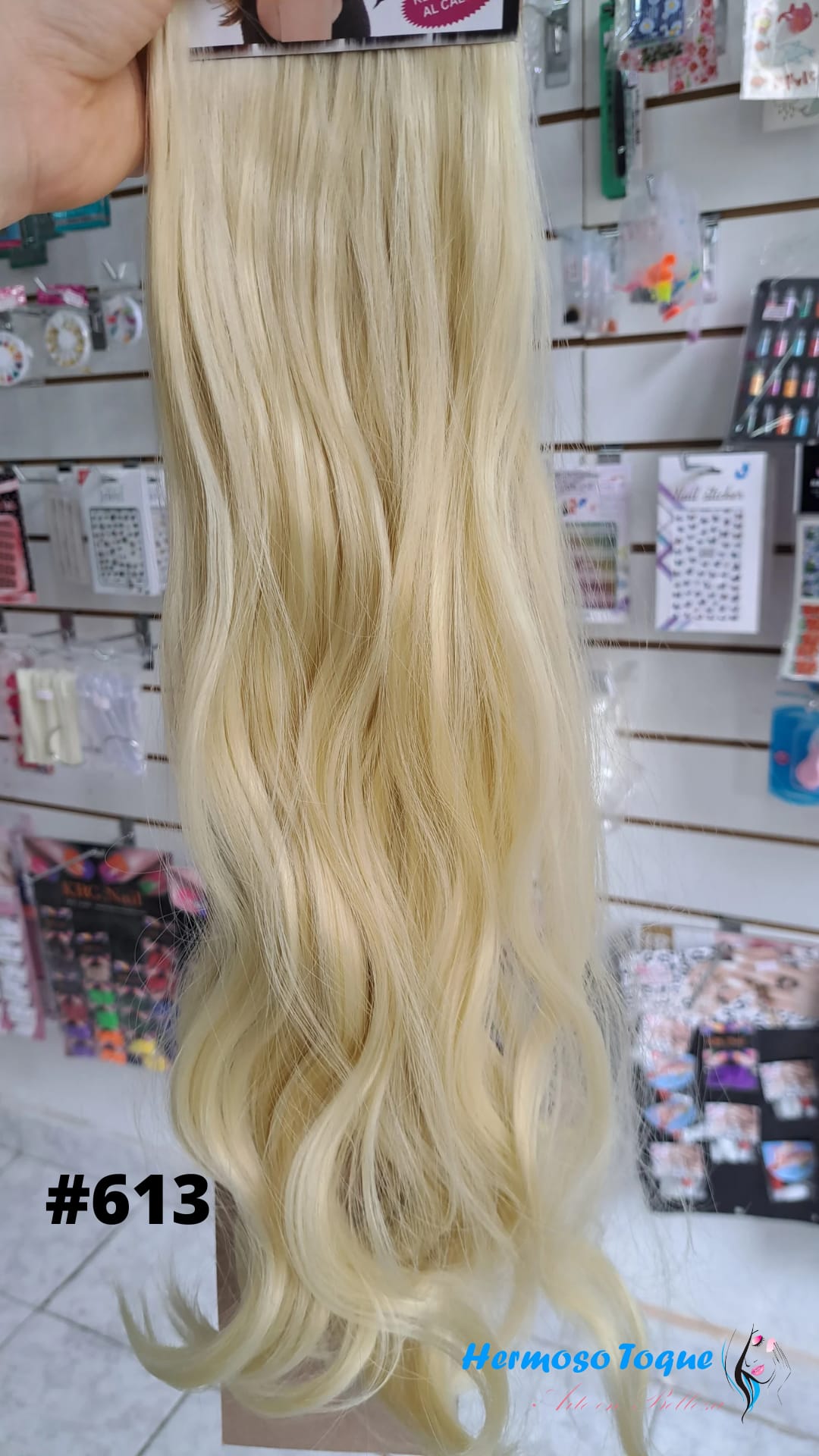 Cortina de Cabello, Extensión Rubia Ondulada