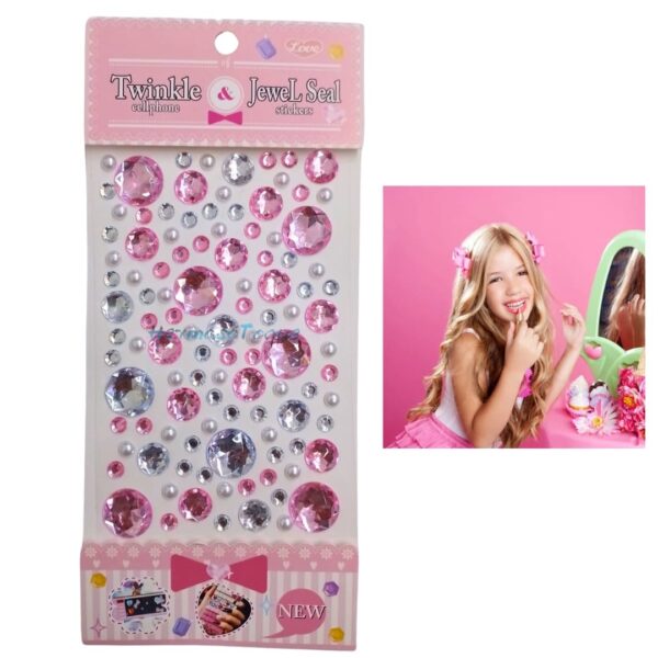 Strass, piedras Autoadhesivas, Rosa