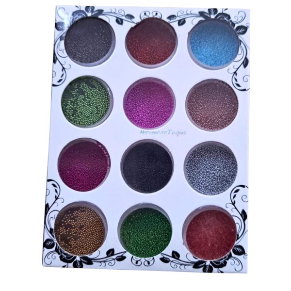 Caviar Para Decorar Uñas Y Accesorios x 12 Colores