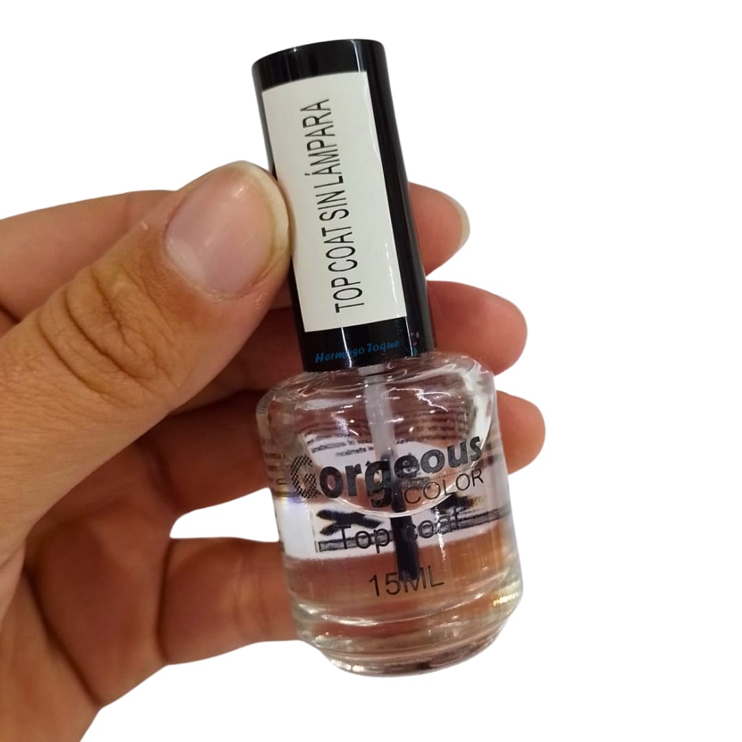Top Coat Finalizador Sin Lámpara Para Uñas Acrílico o Esmalte Común - Imagen 2